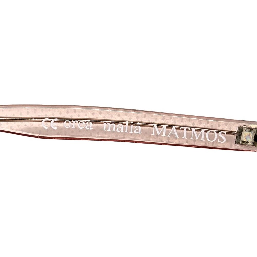 MATMOS Transparent Pink Rectangular Sunglasses Gr… - image 9